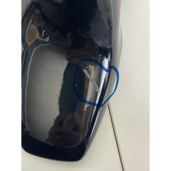 Zara Square Heeled Tall Patent Leather Boots Size 9 (40) - Picture 3 of 13